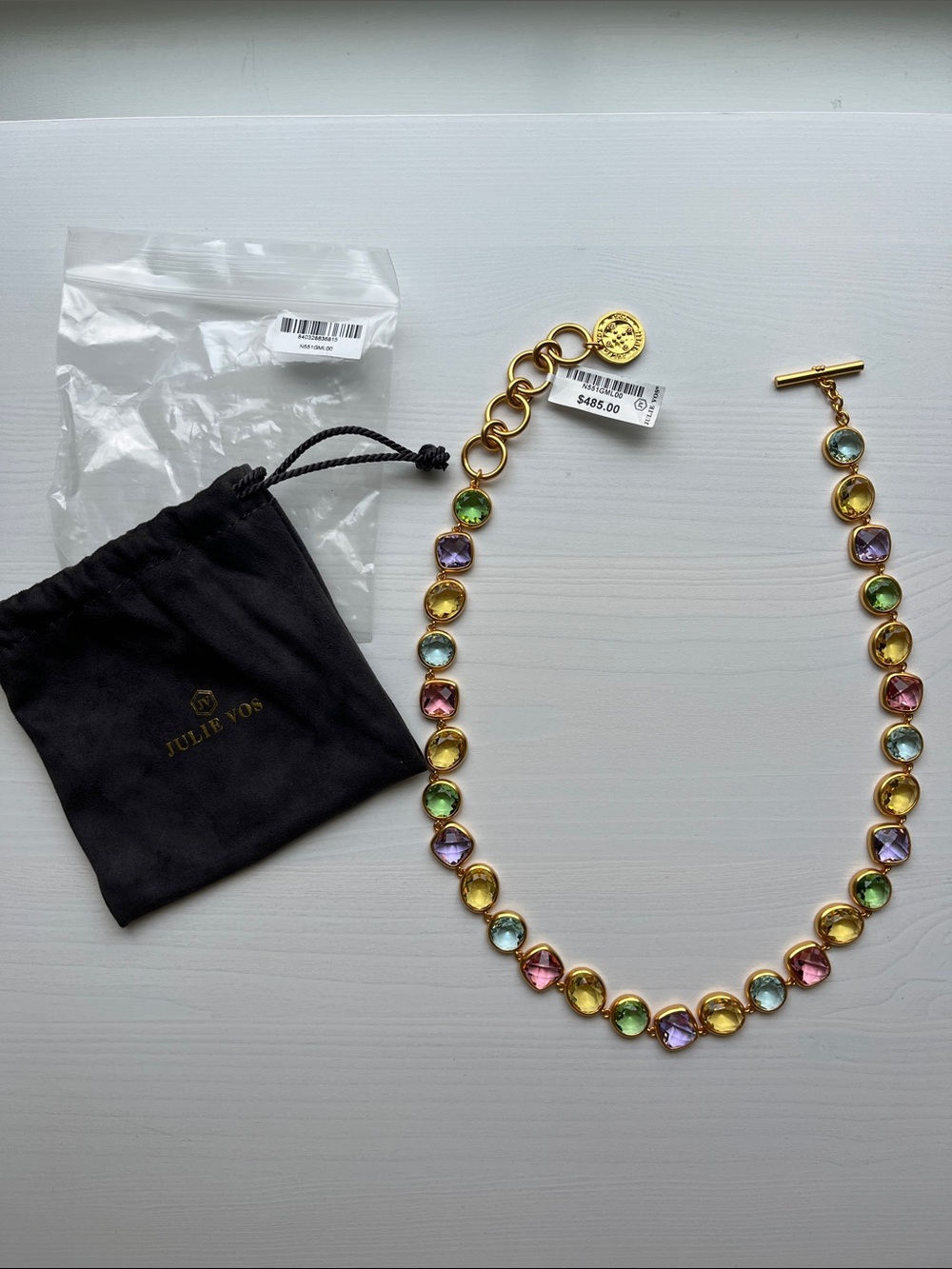NWT Julie Vos Kaleidoscope Tennis Necklace - Picture 4 of 5
